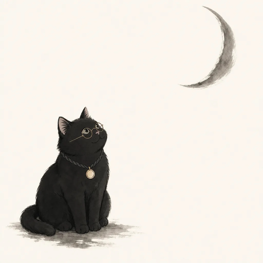 Luna gazing at tonight's moon